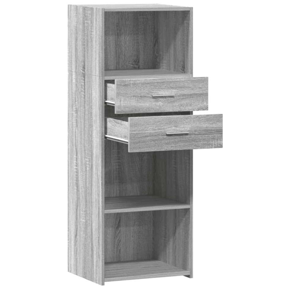 Aparador alto madera de ingeniería gris Sonoma 45x42,5x124