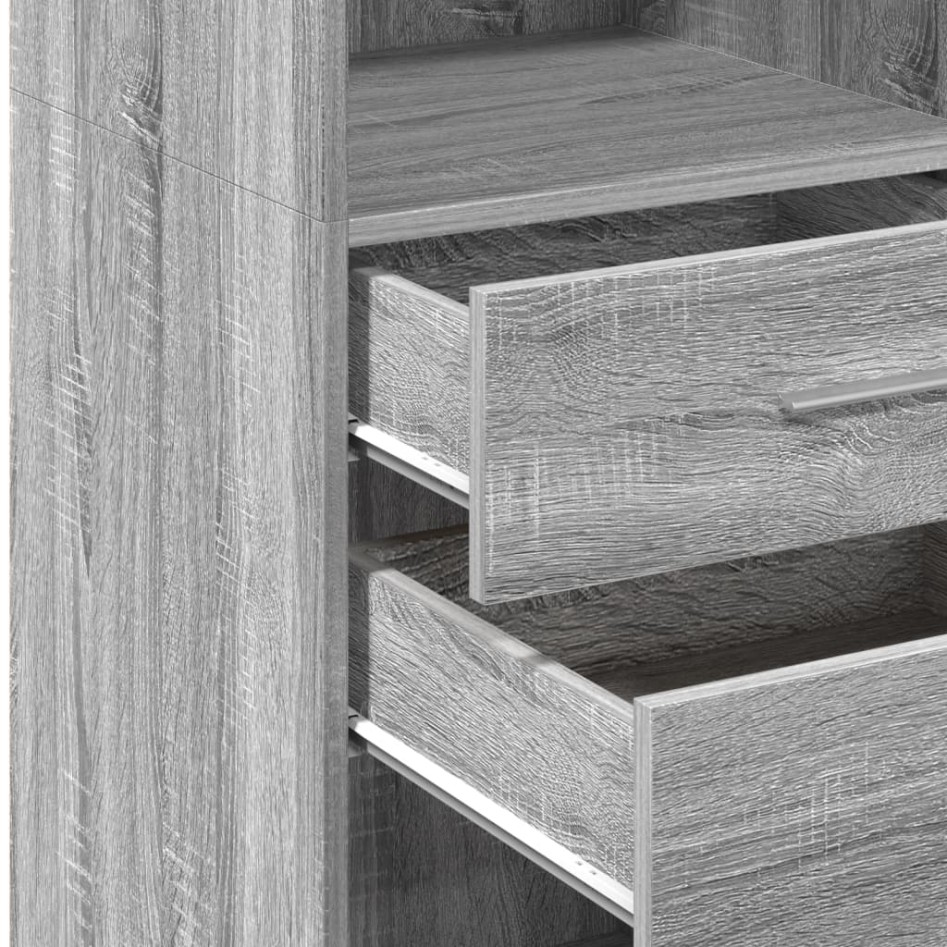 Aparador alto madera de ingeniería gris Sonoma 45x42,5x124