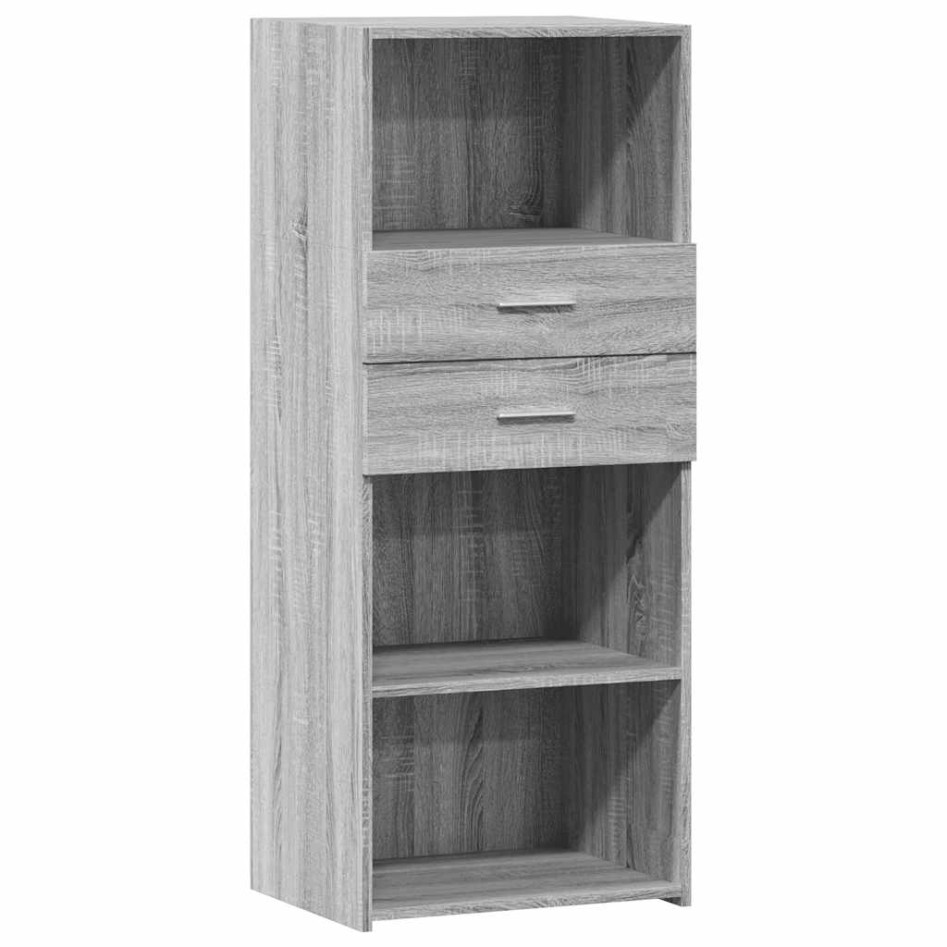 Aparador alto madera de ingeniería gris Sonoma 50x42,5x124