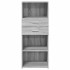 Aparador alto madera de ingeniería gris Sonoma 50x42,5x124