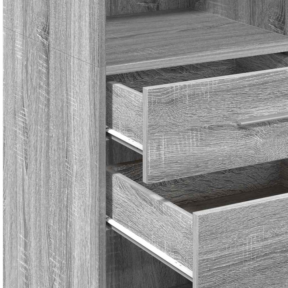 Aparador alto madera de ingeniería gris Sonoma 50x42,5x124