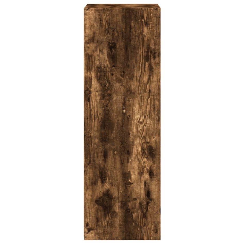 Aparador alto madera de ingeniería roble ahumado 50x41x124