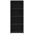 Aparador alto madera de ingeniería negro 50x41x124