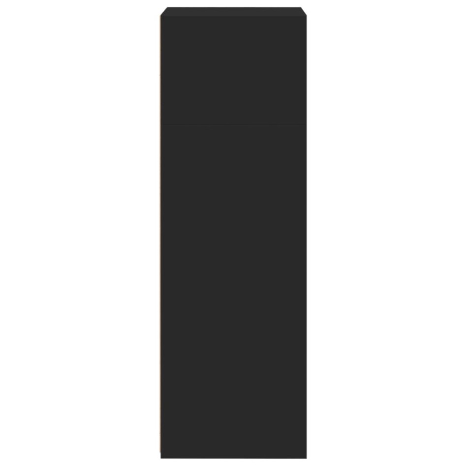 Aparador alto madera de ingeniería negro 50x41x124