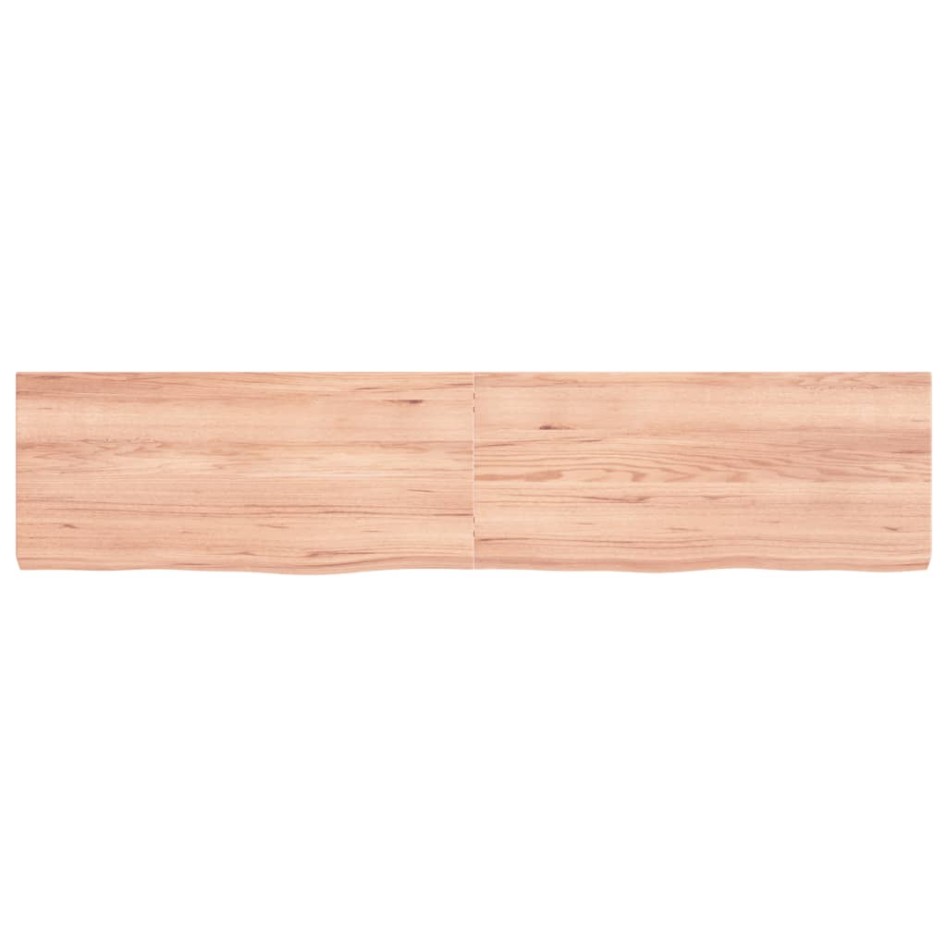 Encimera baño madera maciza tratada marrón claro