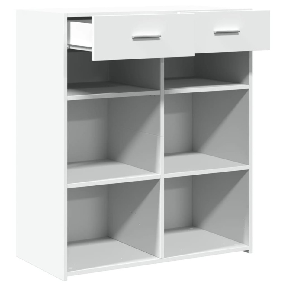 Aparador madera de ingeniería blanco 80x42,5x93