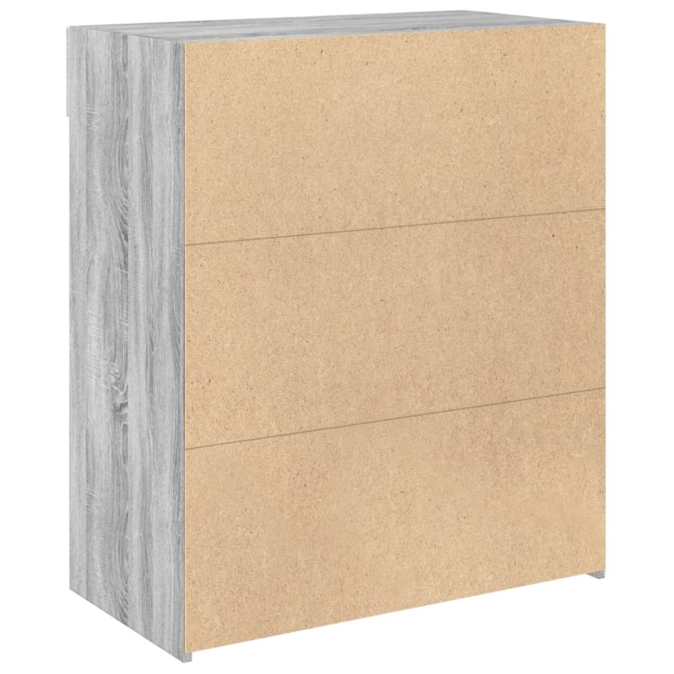 Aparador madera de ingeniería gris Sonoma 80x42,5x93