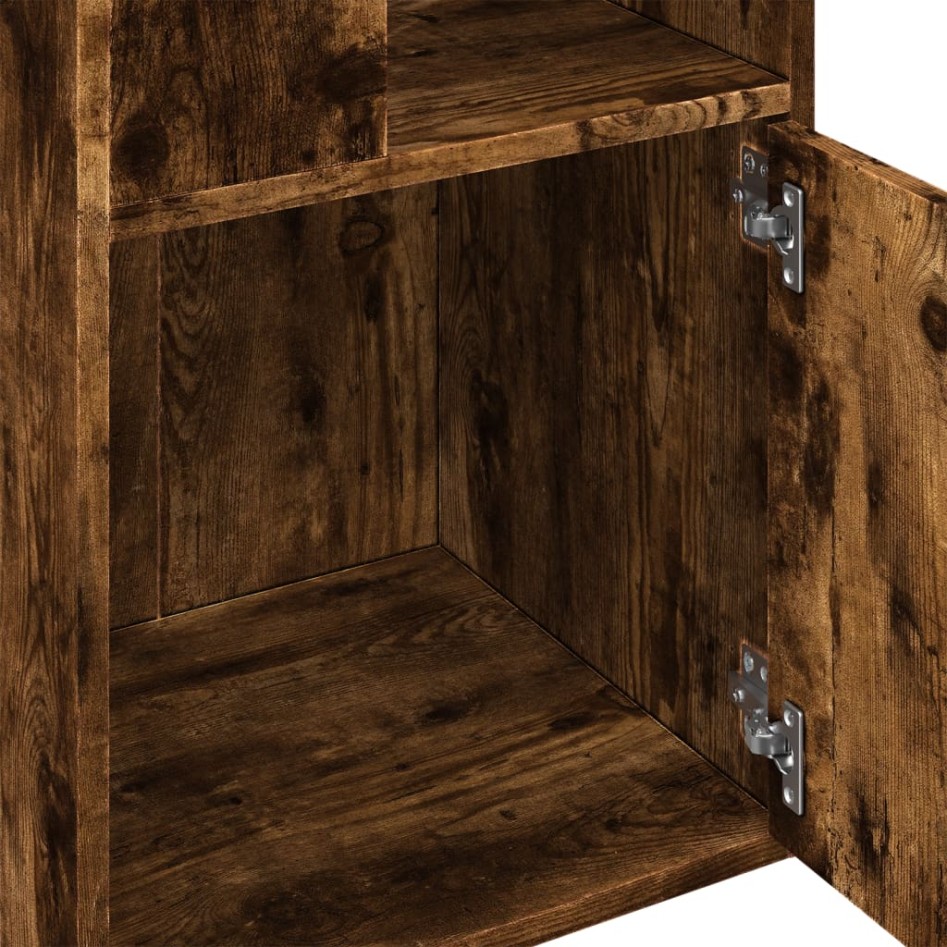 Estantería de madera de ingeniería roble ahumado 40x36x189