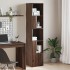 Estantería de madera de ingeniería marrón roble 40x36x189