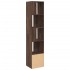 Estantería de madera de ingeniería marrón roble 40x36x189