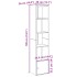 Estantería de madera de ingeniería marrón roble 40x36x189