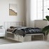 Estructura cama sin colchón con cabecero metal blanco 75x190