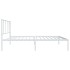 Estructura cama sin colchón con cabecero metal blanco 75x190