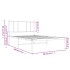 Estructura cama sin colchón con cabecero metal blanco 75x190
