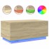 Mesa de centro con luces LED roble Sonoma 90x50x40