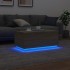 Mesa de centro con luces LED roble Sonoma 90x50x40