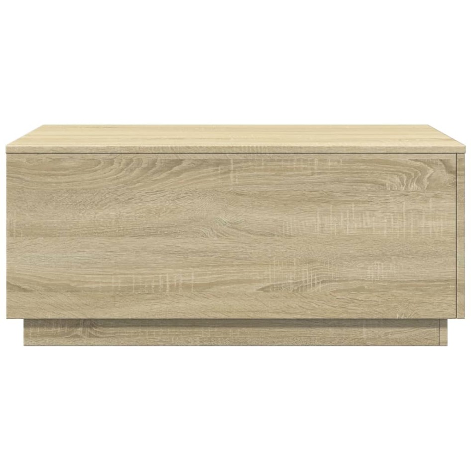 Mesa de centro con luces LED roble Sonoma 90x50x40