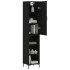 Aparador de madera contrachapada negro 34,5x34x180