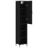 Aparador de madera contrachapada negro 34,5x34x180