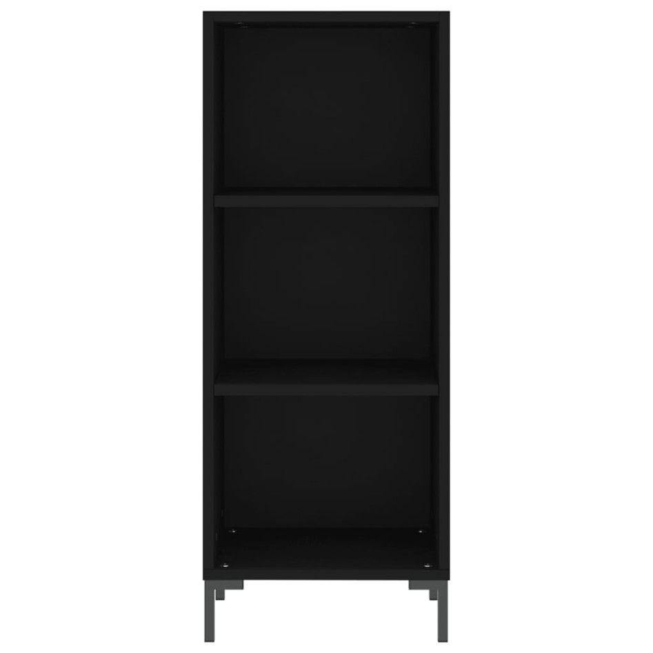 Aparador de madera contrachapada negro 34,5x34x180