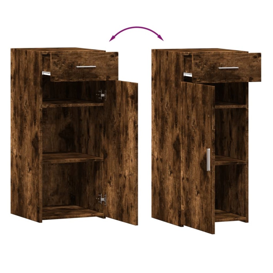 Aparador madera de ingeniería roble ahumado 40x42,5x93
