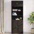 Armario de pared madera de ingeniería negro 80x42,5x40