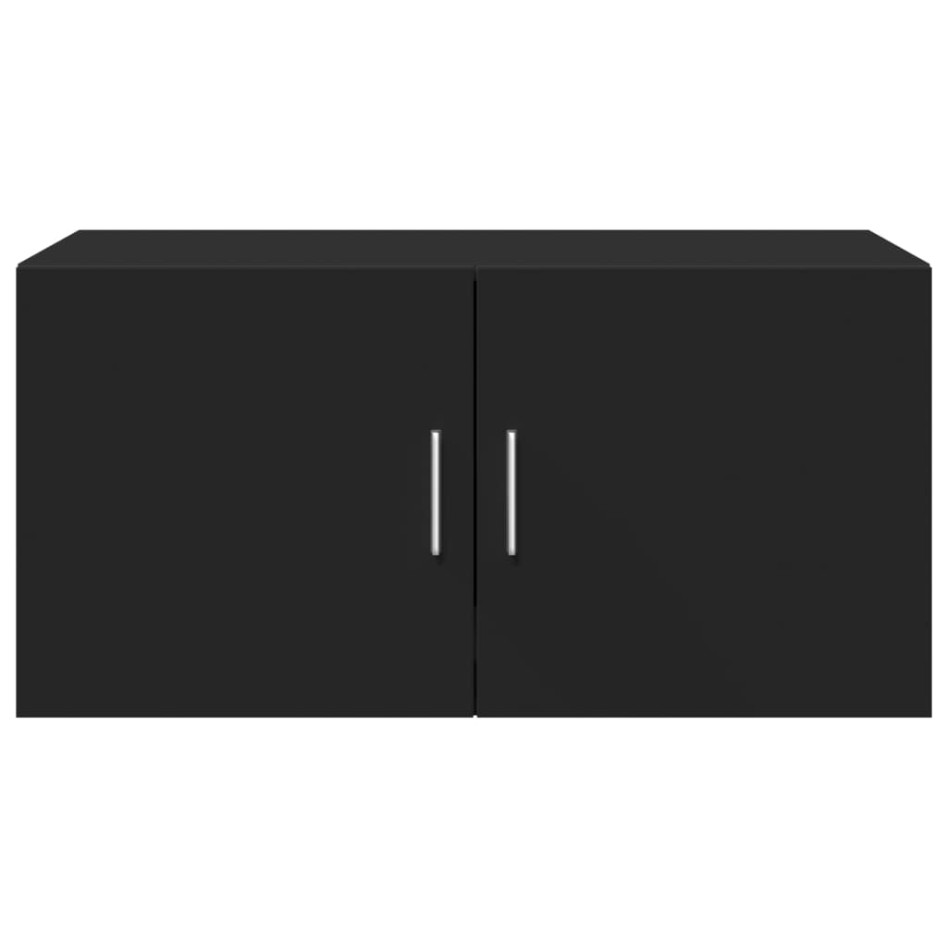 Armario de pared madera de ingeniería negro 80x42,5x40