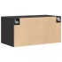 Armario de pared madera de ingeniería negro 80x42,5x40