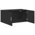 Armario de pared madera de ingeniería negro 80x42,5x40