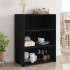 Aparador de madera de ingeniería negro 70x41x93
