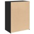 Aparador de madera de ingeniería negro 70x41x93