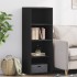 Aparador alto madera ingeniería negro 45x41x124