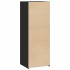 Aparador alto madera ingeniería negro 45x41x124
