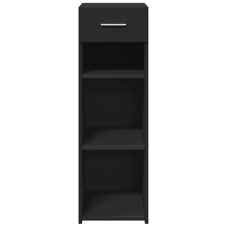 Aparador de madera de ingeniería negro 40x42,5x93