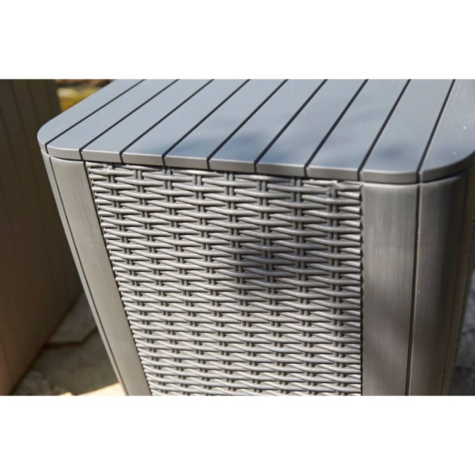 Keter Mesa auxiliar de jardín Luzon mimbre redondo color