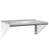 Estante de pared de acero inoxidable plateado 75x45x31