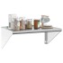 Estante de pared de acero inoxidable plateado 75x45x31