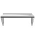 Estante de pared de acero inoxidable plateado 75x45x31