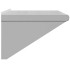 Estante de pared de acero inoxidable plateado 75x45x31