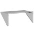 Estante de pared de acero inoxidable plateado 75x45x31