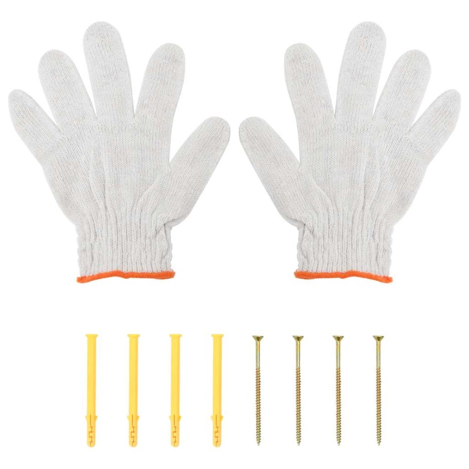 Estante de pared de acero inoxidable plateado 75x45x31