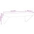 Estante de pared de acero inoxidable plateado 75x45x31