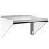 Estante de pared acero inoxidable plateado 50x45x31