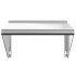 Estante de pared acero inoxidable plateado 50x45x31