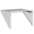 Estante de pared acero inoxidable plateado 50x45x31