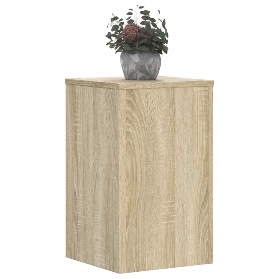 Soportes de plantas 2 uds madera roble Sonoma 30x30x50