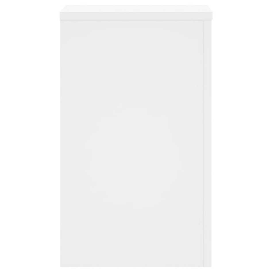 Soportes de plantas 2 uds madera ingeniería blanco 30x30x50