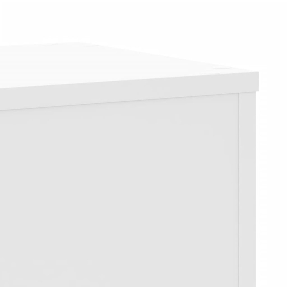 Soportes de plantas 2 uds madera ingeniería blanco 30x30x50