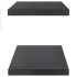 Estantes de pared 2 uds acero inoxidable negro 100x30x3