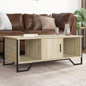 Mesa de centro madera de ingeniería roble Sonoma 100x51x40